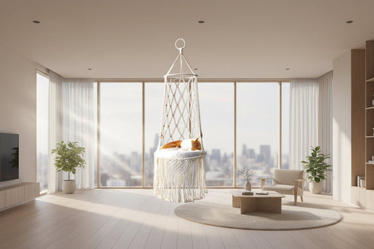 Why Cats Love Macrame Hanging Beds: The Perfect Wall Hanging Cat Hammock