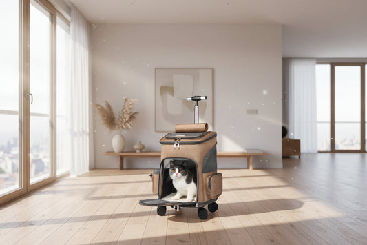 Portable Folding Trolley Pet Backpack: The Best Travel Carrier for Cats & Small Dogs