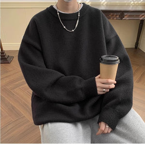 Men’s Loose Fit Sweater – Autumn & Winter High Sense Fashion Knit