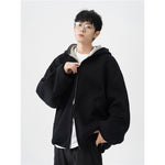 Double Zipper Hooded Sweater – Men’s Casual Jacket for Everyday Wear