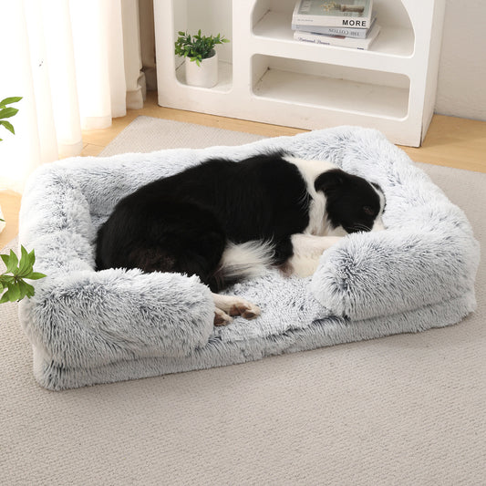 Plush Round Dog Bed – Warm & Comfortable Winter Pet Bed for Dogs