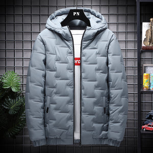 Men’s Short Hooded Cotton Jacket – Warm Winter Casual Coat