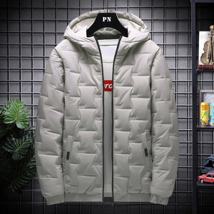 Men’s Short Hooded Cotton Jacket – Warm Winter Casual Coat