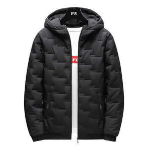 Men’s Short Hooded Cotton Jacket – Warm Winter Casual Coat