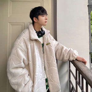Men’s Thick Cotton-Padded Jacket – Warm Loose Casual Winter Coat