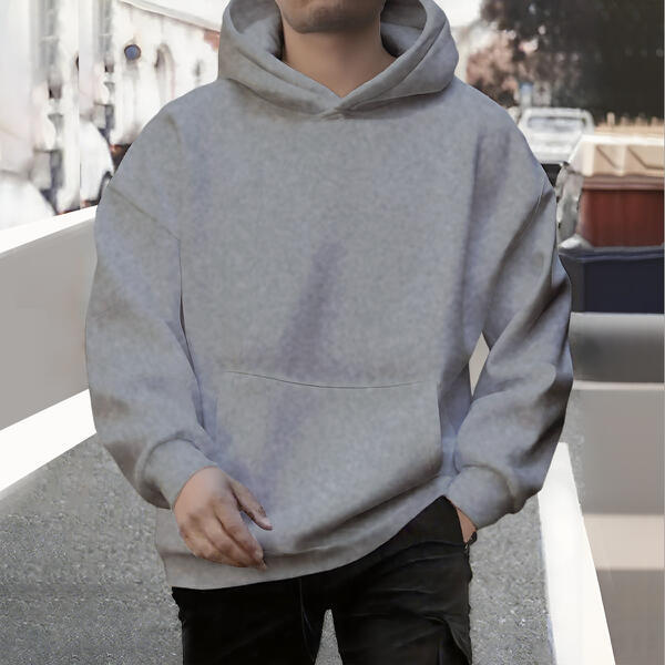 Fall Winter Men’s Loose Hooded Sweater – Fleece-Lined Sports & Leisure Hoodie