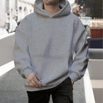 Fall Winter Men’s Loose Hooded Sweater – Fleece-Lined Sports & Leisure Hoodie