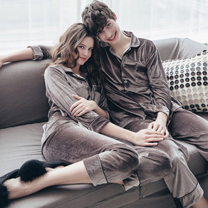 Fashion & Comfort Gold Velvet Pajamas – Soft, Luxurious Sleepwear for Men & Women