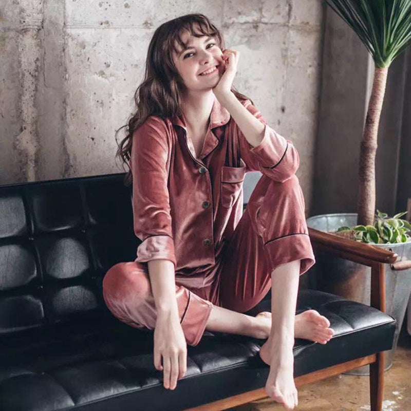 Fashion & Comfort Gold Velvet Pajamas – Soft, Luxurious Sleepwear for Men & Women