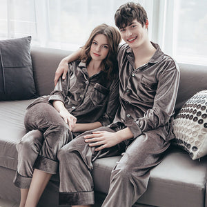 Fashion & Comfort Gold Velvet Pajamas – Soft, Luxurious Sleepwear for Men & Women