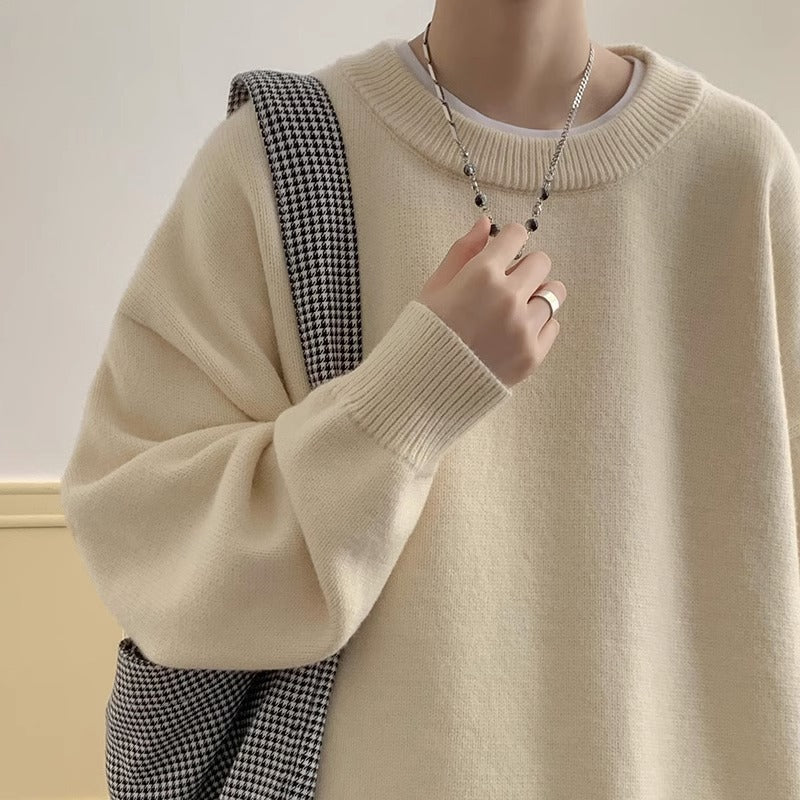 Men’s Loose Fit Sweater – Autumn & Winter High Sense Fashion Knit