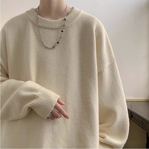 Men’s Loose Fit Sweater – Autumn & Winter High Sense Fashion Knit