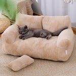 Plush Winter Cat Bed Sofa – Warm & Cozy Pet Nest for Cats