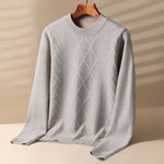 Men’s Fall Winter Round Neck Velvet Sweater – Thick, Warm & Trendy Pullover