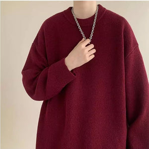 Men’s Loose Fit Sweater – Autumn & Winter High Sense Fashion Knit