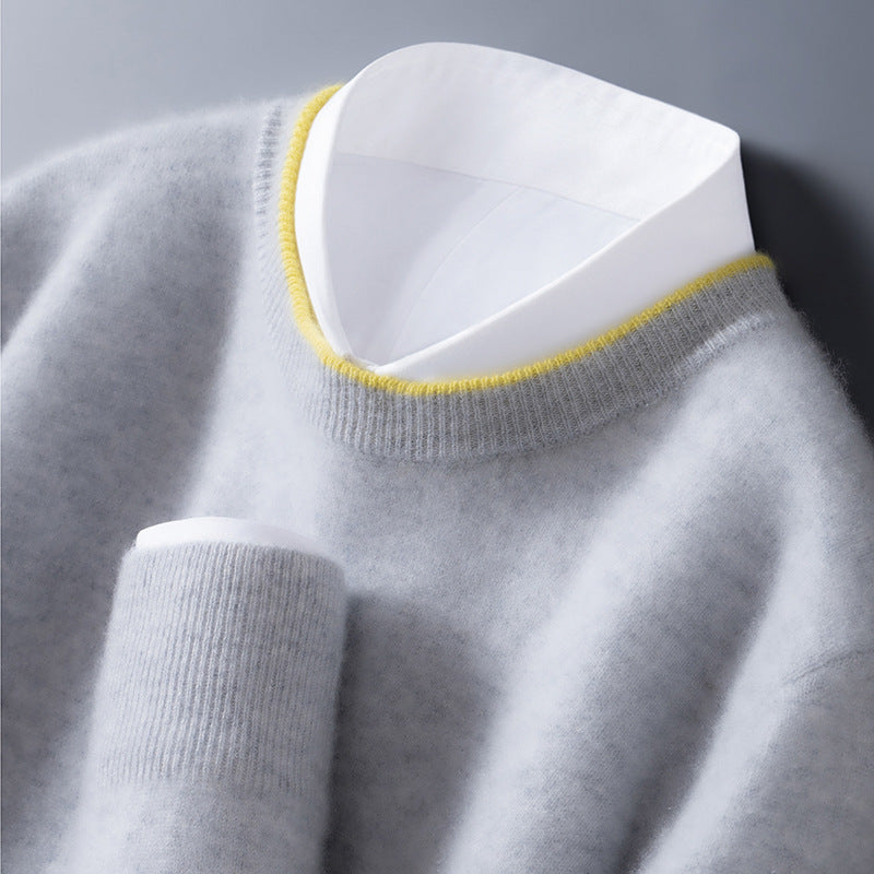 Men’s Round Neck Sweater – Multicolor Autumn & Winter Knitwear