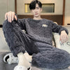 Men’s Fall Winter Thickened Coral Velvet Pajamas Suit – Warm, Soft & Cozy Sleepwear