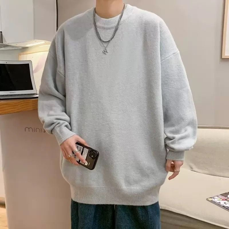 Men’s Loose Fit Sweater – Autumn & Winter High Sense Fashion Knit
