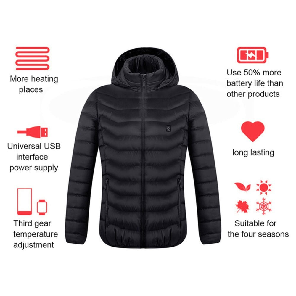 Heated Jacket for Men | USB Electric Thermal Winter Coat
