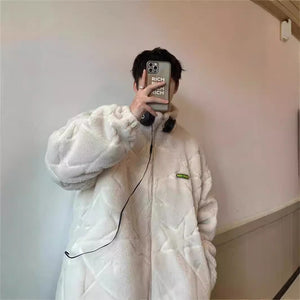 Men’s Thick Cotton-Padded Jacket – Warm Loose Casual Winter Coat