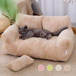Plush Winter Cat Bed Sofa – Warm & Cozy Pet Nest for Cats
