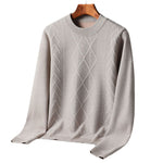 Men’s Fall Winter Round Neck Velvet Sweater – Thick, Warm & Trendy Pullover