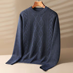 Men’s Fall Winter Round Neck Velvet Sweater – Thick, Warm & Trendy Pullover
