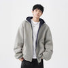 Double Zipper Hooded Sweater – Men’s Casual Jacket for Everyday Wear