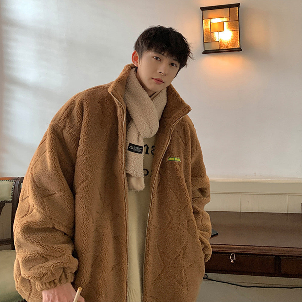 Men’s Thick Cotton-Padded Jacket – Warm Loose Casual Winter Coat