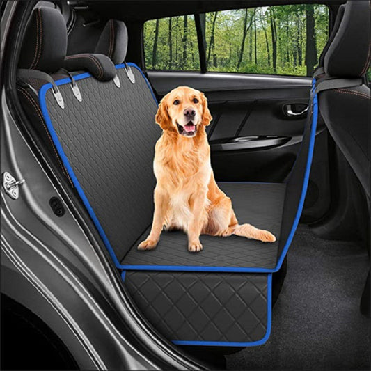 Dog Car Seat Cover with Mesh – Waterproof Pet Hammock for Rear Seat